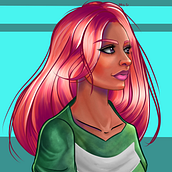 Meu projeto do curso: Retrato de personagens femininas com Procreate. Traditional illustration project by Priscila Barone - 07.02.2020