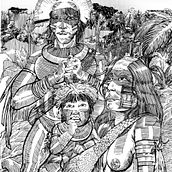 brazilian Indians. Traditional illustration project by Marcelo Ponte - 07.02.2018
