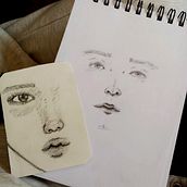 Intentando hacer rostros .✧ ☽☆ ¸.·*٩( 'ω' )و. Pencil Drawing project by mao - 07.02.2020