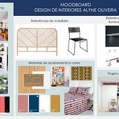Meu projeto do curso: Cor aplicada ao design de interiores. Interior Architecture project by Alyne Oliveira - 07.03.2020