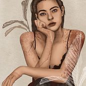 Mi Proyecto del curso: Retrato ilustrado con Procreate. Digital Illustration project by Monica Penagos - 07.04.2020