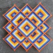 Ojo de Dios - Yarn weaving. Arts, and Crafts project by Natalia Charry - 07.04.2020