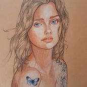 My project in Illustration with Pastel and Coloured Pencils course. Artistic Drawing project by Marì Romano - 07.04.2020