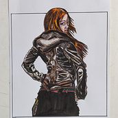 Personagem feminino Victória (Karin).. Desenho projeto de Dalcides Junior - 11.07.2020