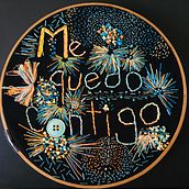 Me quedo contigo (letras desprolijas). Un proyecto de Bordado de AIRE Ana Isabel Roca Español - 05.07.2020