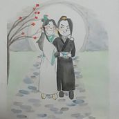 Shangxuan - Watercolor Illustration with Japanese Influence course. Watercolor Painting project by Carolina Almeida - 07.05.2020