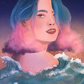 Mi Proyecto del curso: Retratos digitales de fantasía con Photoshop. Traditional illustration project by Sandra López Romarís - 07.05.2020