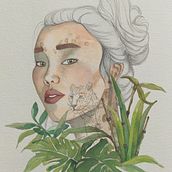 My project in Illustrated Portrait in Watercolor course. Artistic Drawing, Traditional illustration, and Watercolor Painting project by Rotem Reiner - 07.06.2020