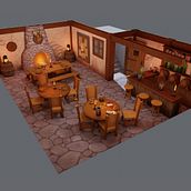 Taberna medieval . 3D, desain 3D, Dan Desain Game proyek oleh Juan Carlos Canales - 11.20.2019