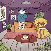 Home Party! Attie the Dog. Un progetto di Animazione 2D di Maya Karakuli - 06.07.2020