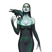 Mortizia Addams fanart. Comic, Concept Art, Creativit, Digital Drawing, Character Design, and Traditional illustration project by Lucrecia Fraile - 07.07.2020