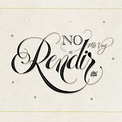 Introducción al lettering. “No Me Voy A Rendir”. Un progetto di Lettering e Lettering digitale di camila pire - 08.07.2020