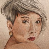 Meu projeto do curso: Retrato ilustrado em aquarela. Watercolor Painting project by carolinesulz - 07.09.2020