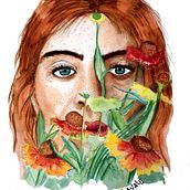 Mi Proyecto del curso: Retrato ilustrado en acuarela. Projekt z dziedziny Trad, c i jna ilustracja użytkownika Vale Olivares - 09.07.2020