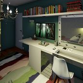 Meu projeto do curso: Reforma quarto menina 10 anos. Interior Design project by Daniely Cangussú Maruca - 08.04.2020