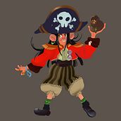 Diseño Niños Pirata . % sonia_caruncho_paz tarafından hazırlanan Geleneksel illüstras, on, Dijital İllüstras, Ve on projesi - 07.09.2020