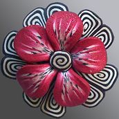 Broche en arcilla polimérica. Artesanato projeto de Monica Resta - 09.07.2020