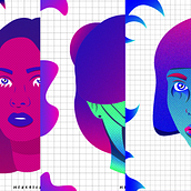 Girls Colored. Een project van Digitale tekening van Gustavo Machado - 11.06.2020