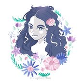 My project in Illustrated portraits with botanical elements course. Un proyecto de Ilustración digital, Ilustración tradicional y Dibujo de Retrato de Ruby Perez - 12.07.2020