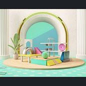Mi Proyecto del curso: Composiciones abstractas con Cinema 4D. 3D Design project by Jefferson López - 07.11.2020