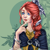 Meu projeto do curso: Retrato de personagens femininas com Procreate. Een project van Traditionele illustratie van Marta Pato - 12.07.2020