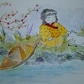 My project in Watercolor Illustration with Japanese Influence course. Projekt z dziedziny Malowanie akwarelą użytkownika ttazin3 - 12.07.2020