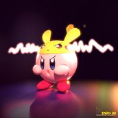  KIRBY-PIKACHU 3D. Un progetto di 3D, Animazione 3D, Character design 3D, Illustrazione digitale e Postproduzione fotografica di Renzo Franco Yalli Gálvez - 16.12.2018