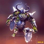 Warrior Ogre Model. Un progetto di 3D, Animazione 2D, Animazione 3D, Animazione di personaggi, Disegno realistico e Progettazione 3D di Renzo Franco Yalli Gálvez - 12.07.2017