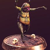 THE FANTASTIC CREATURE OF THE DEPTHS. Un progetto di 3D, Animazione 2D, Animazione 3D, Animazione di personaggi, Progettazione 3D, Lighting design, Character design, Character design 3D e Scultura di Renzo Franco Yalli Gálvez - 12.07.2020