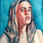 Mi Proyecto del curso: Retrato artístico en acuarela. Watercolor Painting project by Bea - 07.12.2020