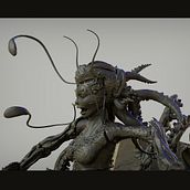 Mi Proyecto del curso: Escultura digital de criaturas fantásticas con ZBrush . % Karina Trujillo Trujillo tarafından hazırlanan 3D Tasarım, He, Ve kel projesi - 07.12.2020