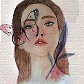 Mi Proyecto del curso: Retrato ilustrado en acuarela. Watercolor Painting project by Juliana Aguilar - 07.13.2020