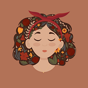 Meu projeto do curso: Retrato ilustrado com elementos botânicos. Un proyecto de Dibujo artístico, Dibujo digital, Ilustración botánica e Ilustración digital de Karoline Santos Souza - 13.07.2020