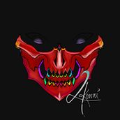 Bloody Mask Ein Projekt aus dem Bereich Traditionelle Illustration und Digitale Illustration von 4Konni - 23.04.2019