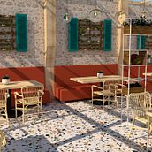 Restaurant branding and design. Un progetto di 3D, Architettura e Architettura d'interni di Stephanie Camaño - 13.03.2019