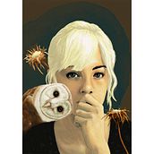Solo con la mirada. Artes plásticas, Ilustração tradicional, Ilustração digital, e Pintura digital projeto de Luze - 13.07.2020