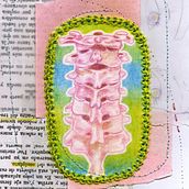 Mi Proyecto del curso: Técnicas de bordado experimental sobre papel. Embroider, Collage, Drawing, and Figure Drawing project by Yoce Marcial - 07.13.2020