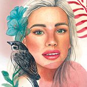 Mi Proyecto del curso: Chica y gorrion. Traditional illustration project by Teresa Romero - 07.13.2020
