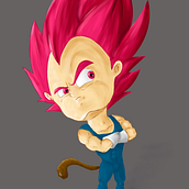Little Vegeta ( Beta ). Digital Illustration project by Sebastian Piñeros - 07.14.2020
