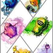 Los 7 Virus Capitales!. Un proyecto de Diseño de personajes e Ilustración tradicional de Francisco Nobrega Rosario - 14.07.2020