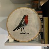 Meu projeto do curso: Pintar com linha: técnicas de ilustração têxtil. Un progetto di Ricamo di Isadora Zilio - 03.09.2020