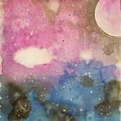 Mi Proyecto del curso: Técnicas modernas de acuarela. Galaxia. Traditional illustration project by tiziana_cortivo01 - 10.09.2020