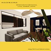 Mi Proyecto del curso: Diseño de interiores para espacios multifuncionales Living, Comedor y Cocina. Interior Architecture project by Katherine Noack del Río - 09.24.2020