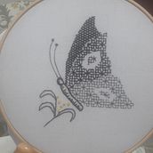 Mi Proyecto del curso: Introducción al bordado en blackwork. Embroider project by Sharon Melendez - 08.12.2020