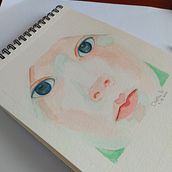 Mi Proyecto del curso: Retrato ilustrado en acuarela. Watercolor Painting project by Red Rosemary - 07.15.2020