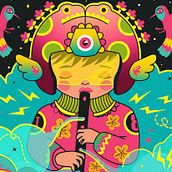 Cosmic. Drawing, Pencil Drawing, Digital Drawing, Art Direction, Traditional illustration, Digital Illustration, Children's Illustration, and Vector Illustration project by Dan Gonzales - 07.15.2020