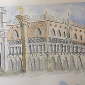My project in Architectural Sketching with Watercolor and Ink course. Ilustração arquitetônica projeto de Gill Bellord - 21.07.2020