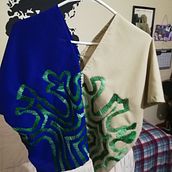 Proyecto de prensa artesanal. Diseño coral.. Un progetto di Ricamo e Fashion design di Laura Estefania Santiago Rocha - 15.07.2020