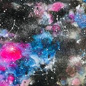 Dark Galaxy. Watercolor Painting project by Katharina Seidel - 07.16.2020