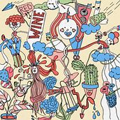 Doodle red wine mess. Een project van Digitale illustratie van Tjaša Hrovat - 16.07.2020